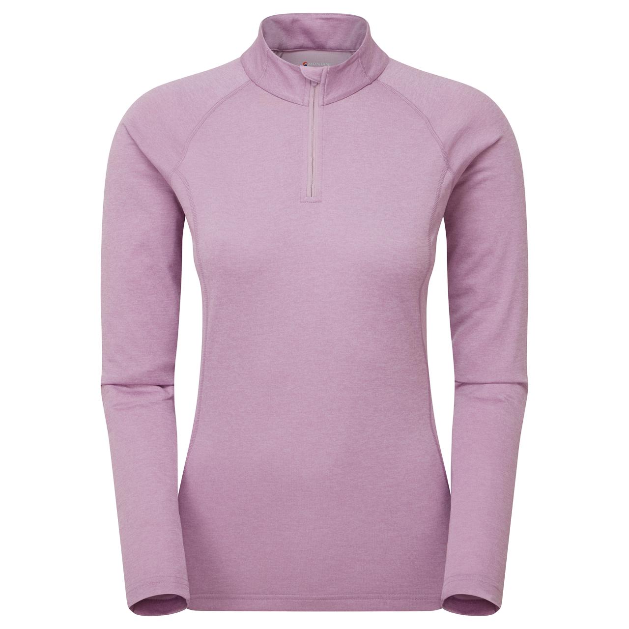 FEM DART ZIP NECK-ALLIUM-UK8/XS dámské triko dlouhý ruk. lila