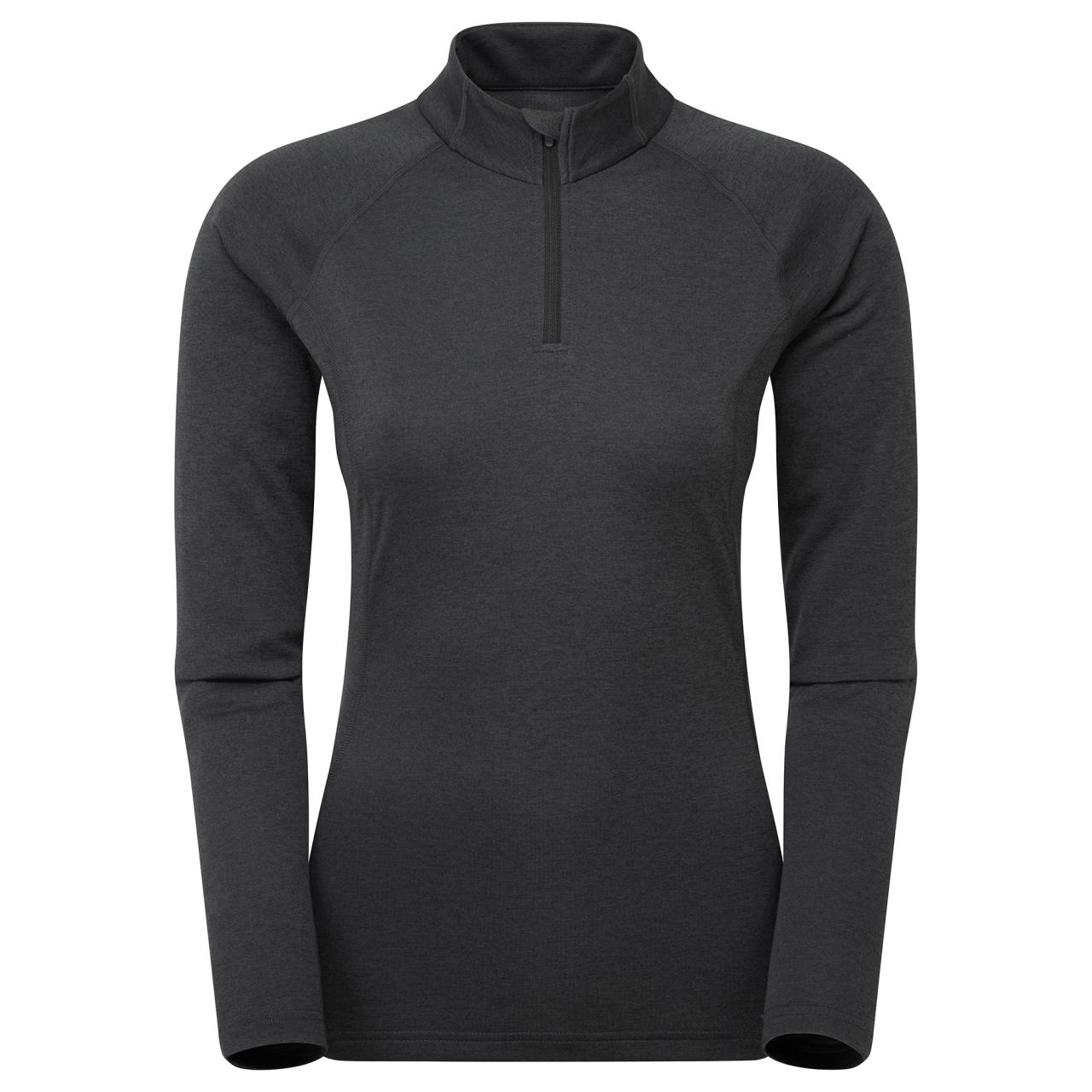 FEM DART ZIP NECK-BLACK-UK12/M dámské triko dlouhý ruk. černé