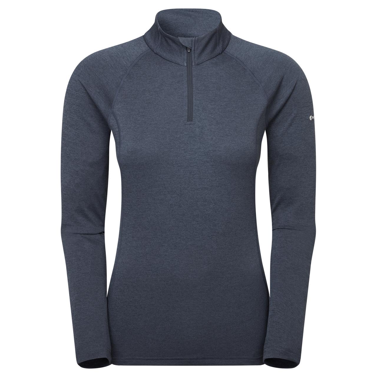 FEM DART ZIP NECK-ECLIPSE BLUE-UK14/L dámské triko dlouhý ruk. modré