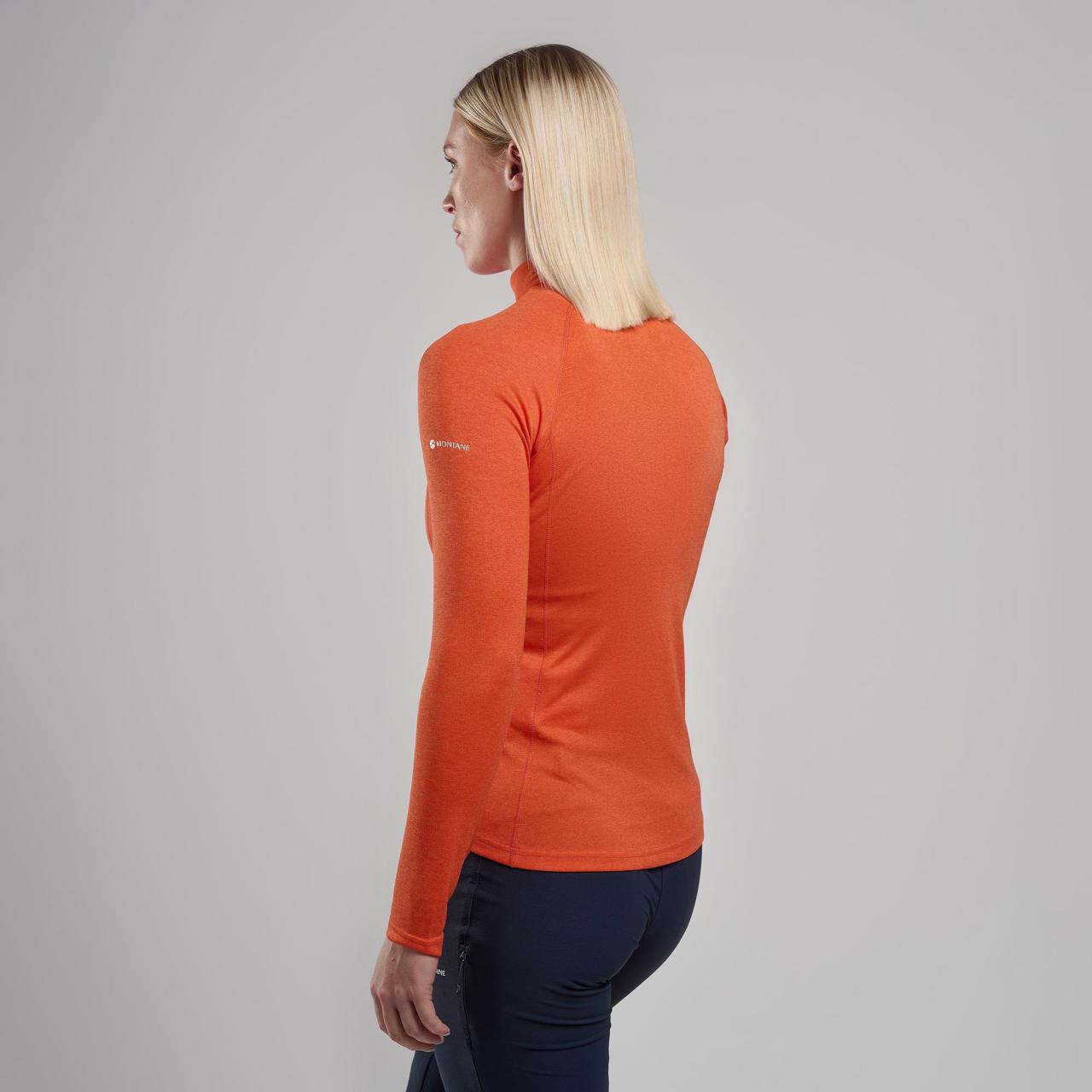 FEM DART ZIP NECK-TIGERLILY-UK14/L dámské triko dlouhý ruk. oranžové