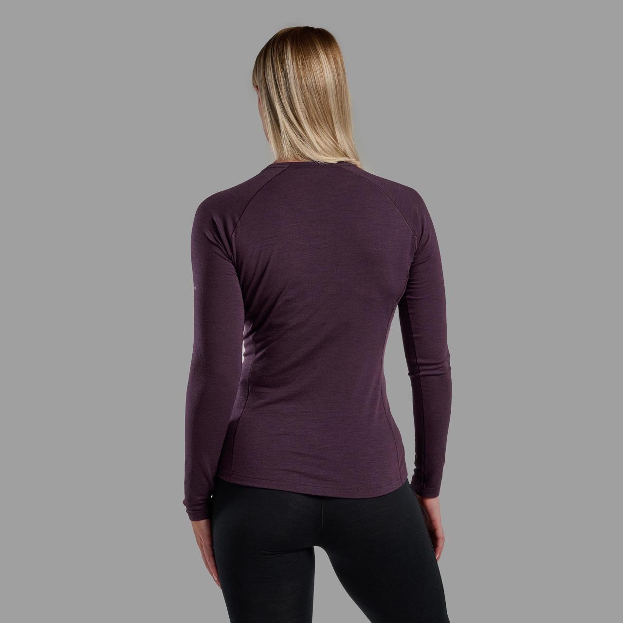 FEM MALLI LONG SLEEVE T SHIRT-MULBERRY-UK10/S dámské triko hnědofialové