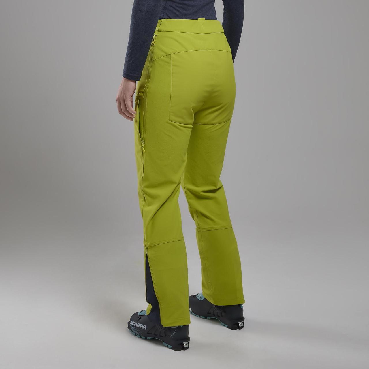 FEM NORDES PANTS-CITRUS SPRING-UK8/XS dámské kalhoty žlutozelené