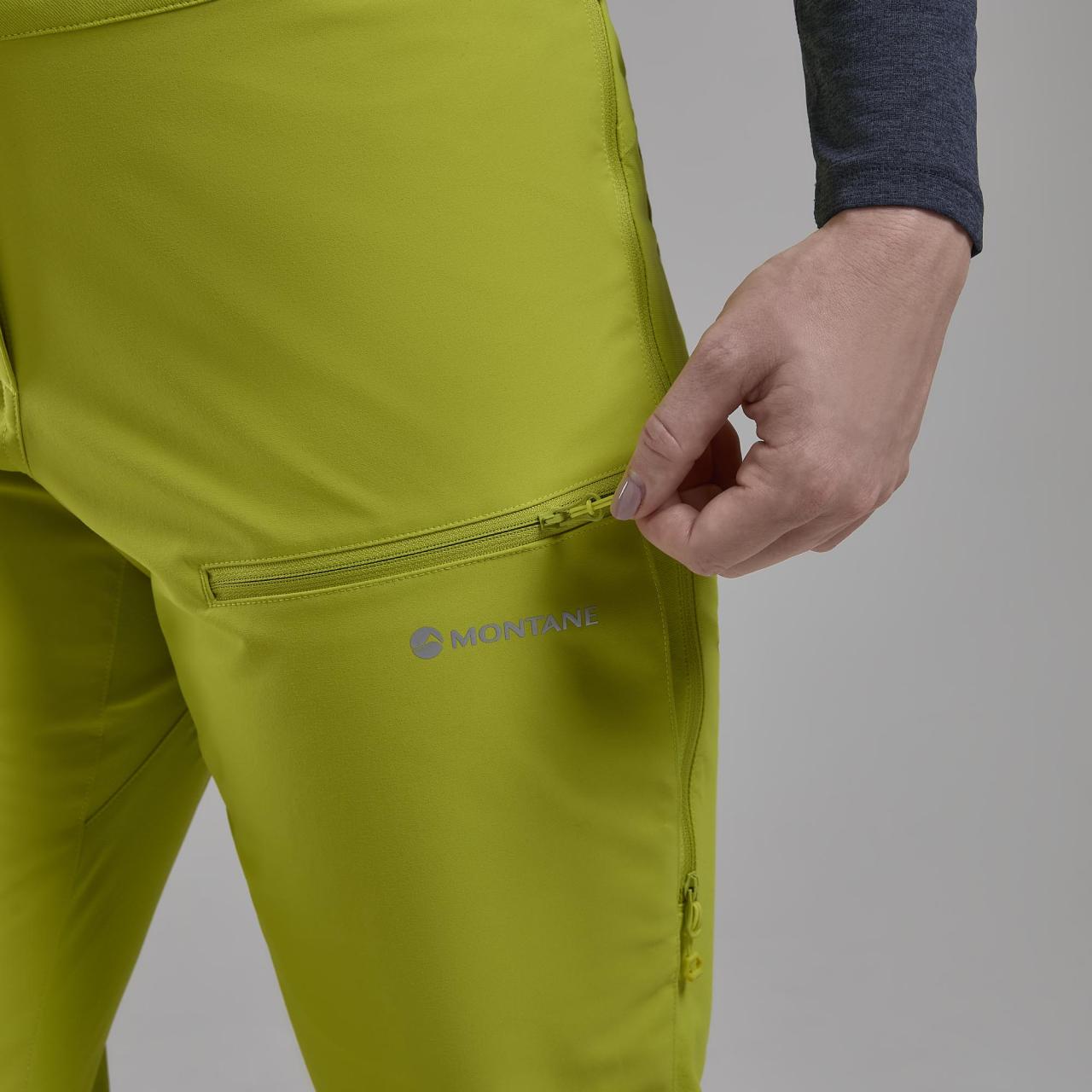 FEM NORDES PANTS-CITRUS SPRING-UK14/L dámské kalhoty žlutozelené