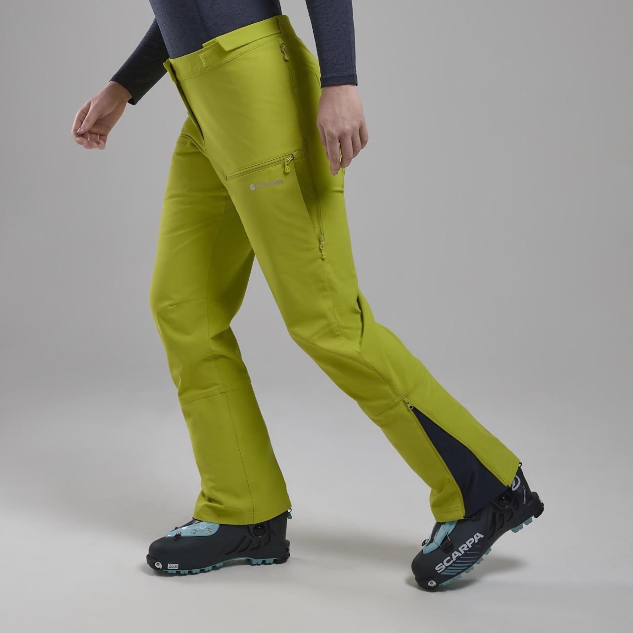 FEM NORDES PANTS-CITRUS SPRING-UK8/XS dámské kalhoty žlutozelené