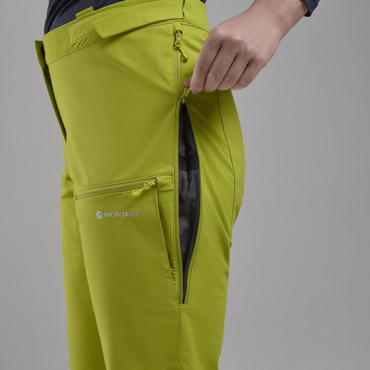 FEM NORDES PANTS-CITRUS SPRING-UK12/M dámské kalhoty žlutozelené