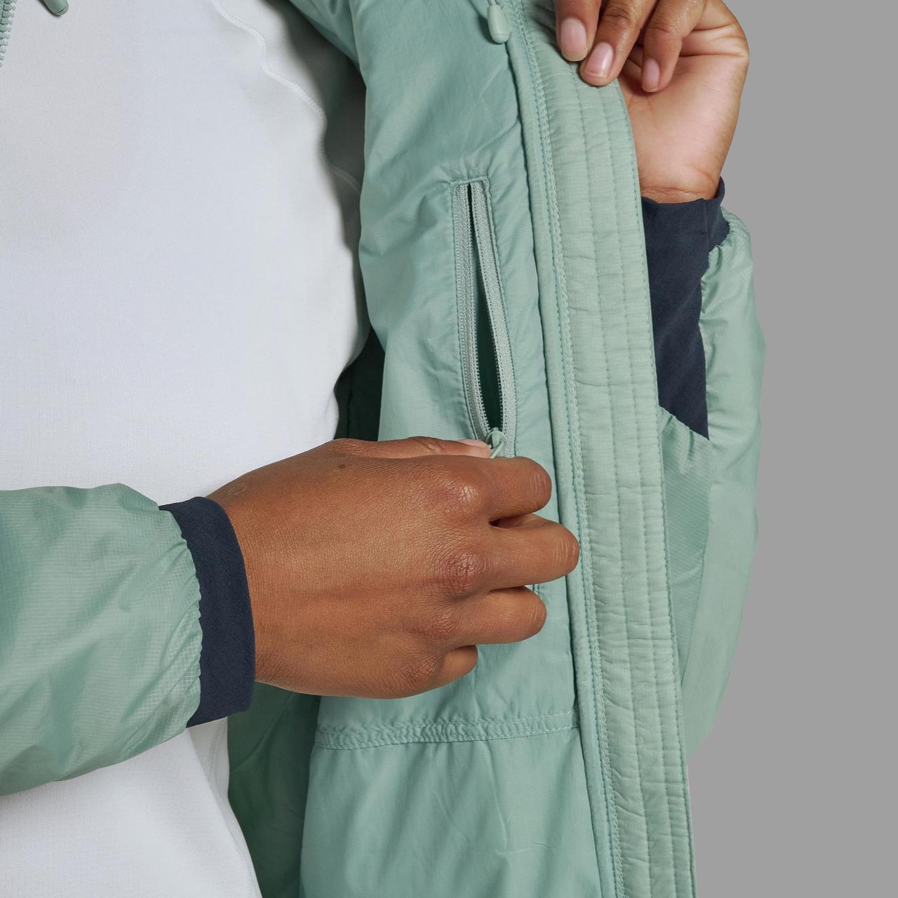 FEM FORTES LITE HOODIE-SEA MIST-UK10/S dámská bunda mentolová