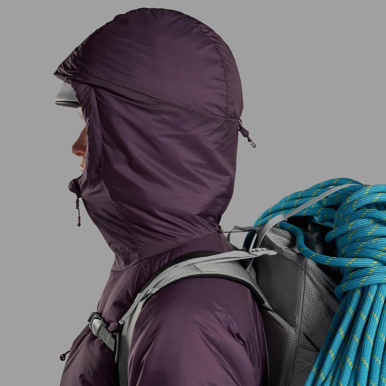 FEM FORTES XT HOODIE-MULBERRY-UK10/S dámská bunda hnědofialová