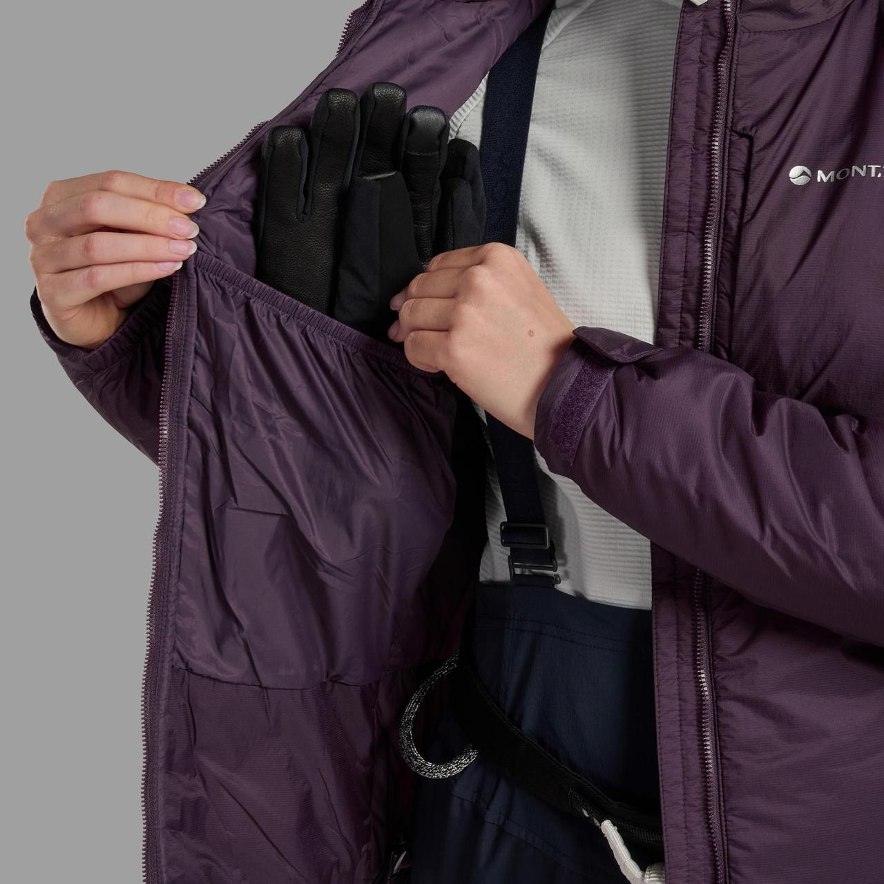 FEM FORTES XT HOODIE-MULBERRY-UK10/S dámská bunda hnědofialová