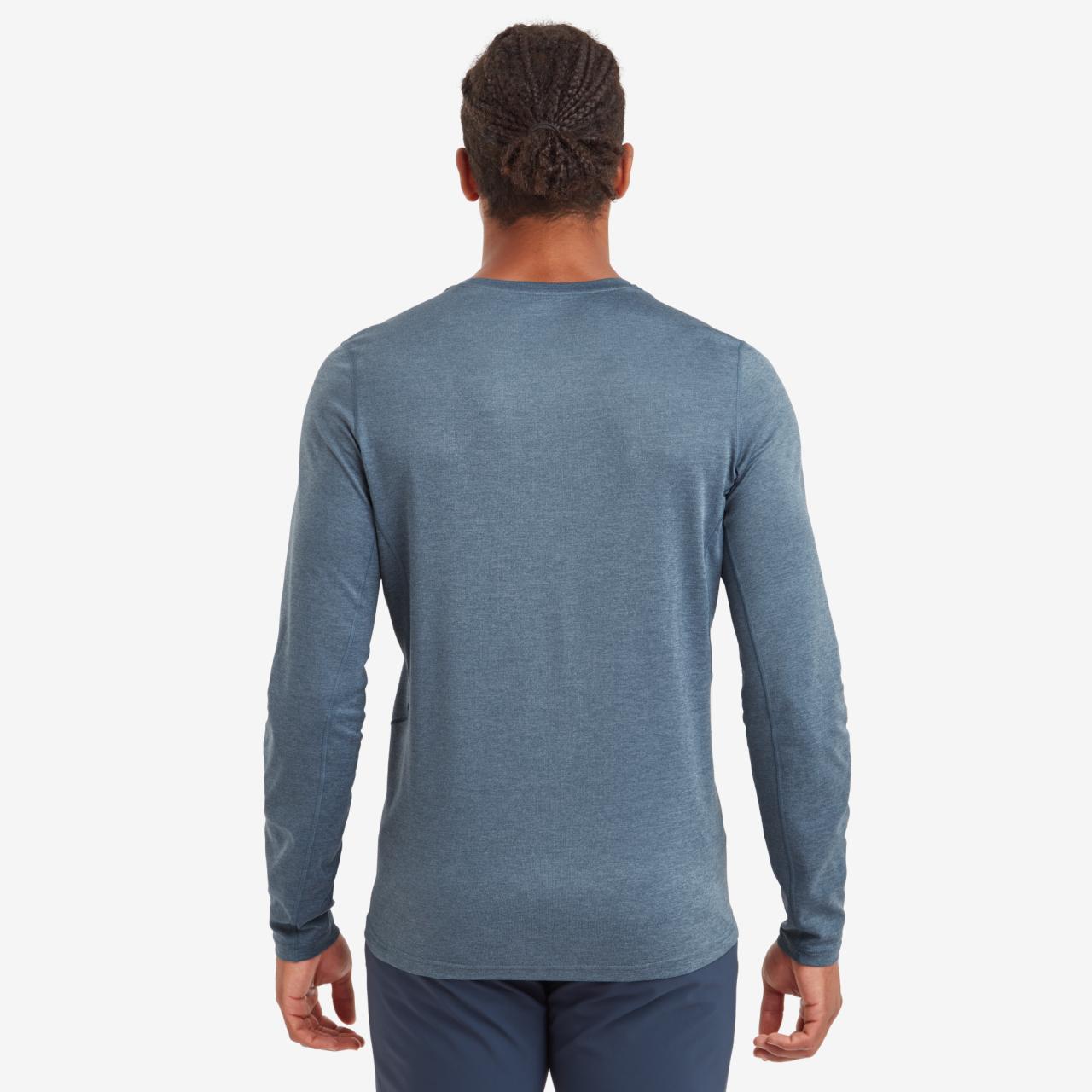 DART LONG SLEEVE T-SHIRT-STONE BLUE-XXXL pánské triko dlouhý ruk. šedomodré