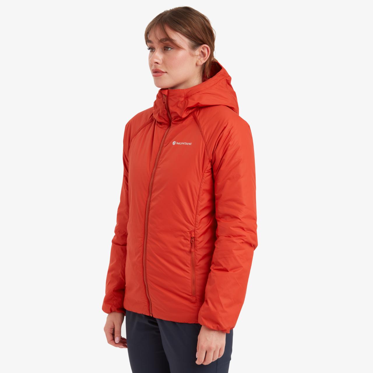 FEM RESPOND HOODIE-SAFFRON RED-UK8/XS dámská bunda s kapucí červená