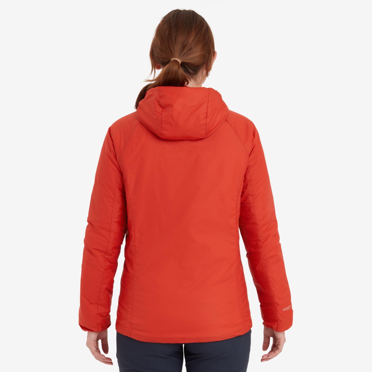 FEM RESPOND HOODIE-SAFFRON RED-UK8/XS dámská bunda s kapucí červená