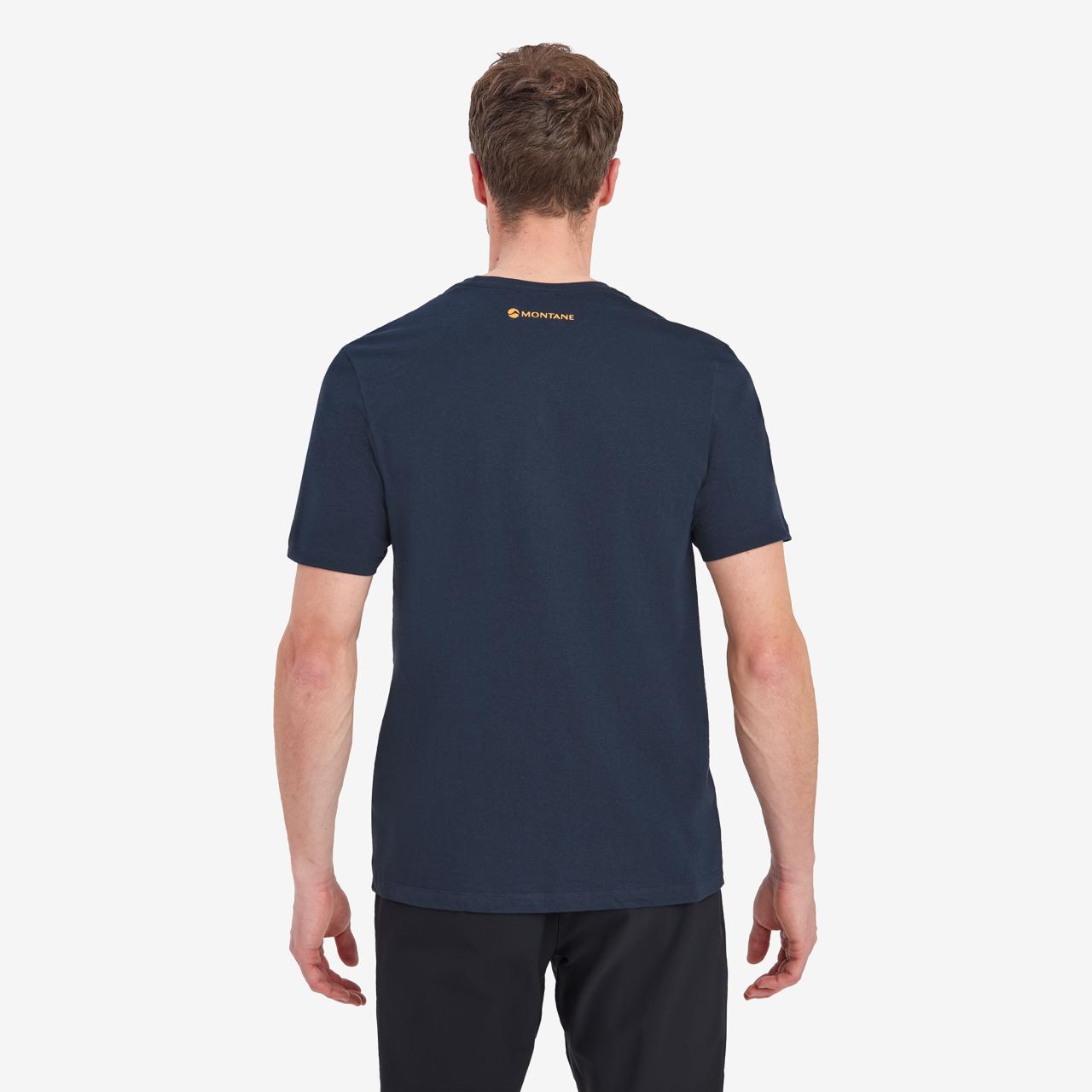 ABSTRACT T-SHIRT-ECLIPSE BLUE-M pánské triko modré
