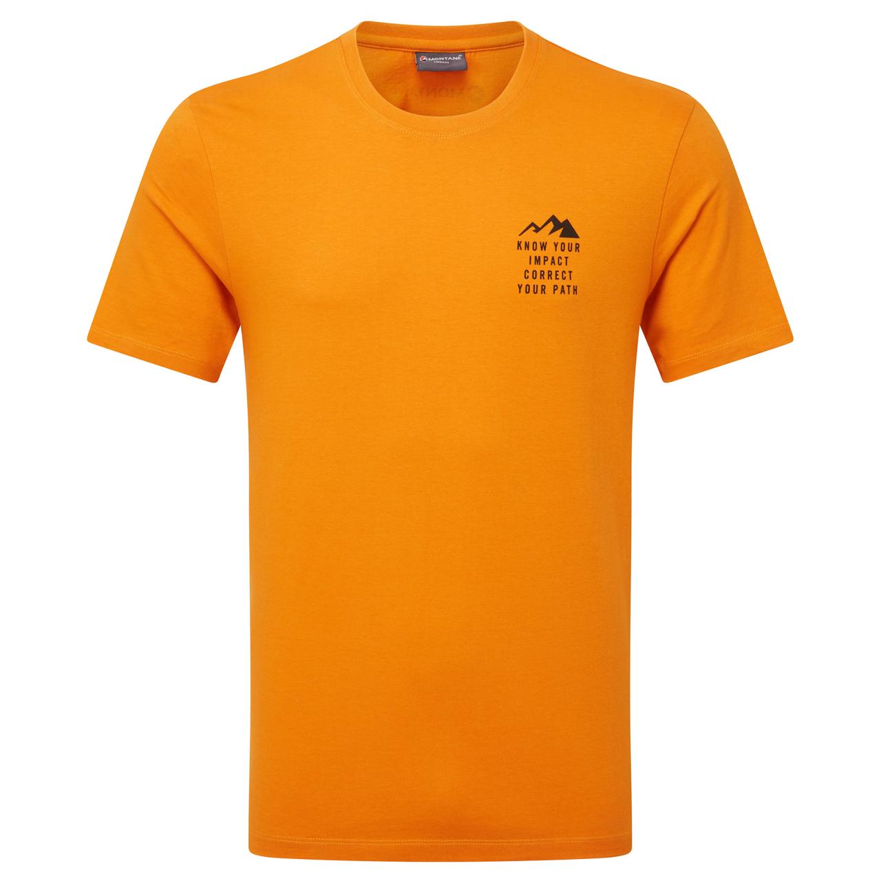 IMPACT COMPASS TEE-FLAME ORANGE-S pánské tričko žlutooranžové