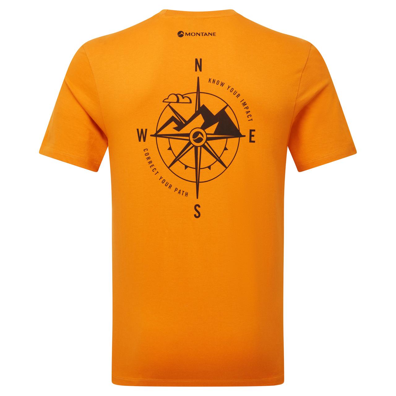 IMPACT COMPASS TEE-FLAME ORANGE-S pánské tričko žlutooranžové