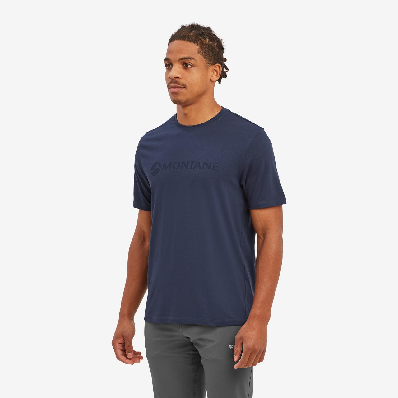 MONTANE MONO LOGO T-SHIRT-ECLIPSE BLUE-L pánské tričko modré