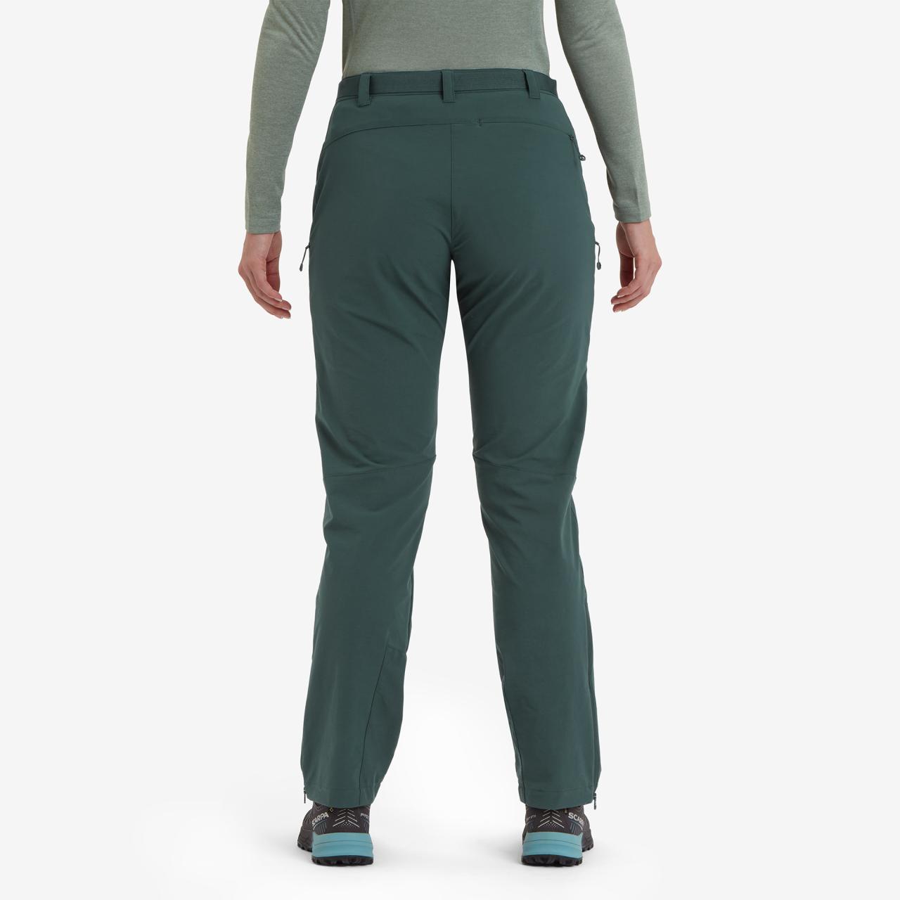 FEM TERRA STRETCH PANTS-R LEG-DEEP FOREST-UK16/XL dámské kalhotytmavě zelená