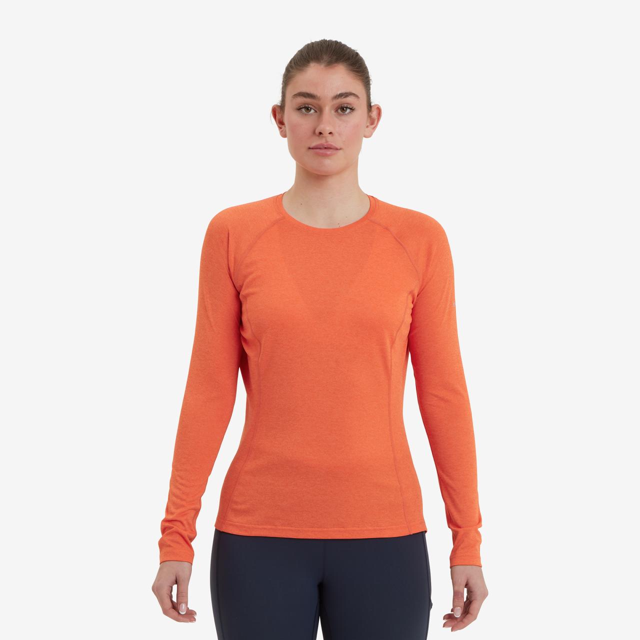 FEM DART LONG SLEEVE T-SHIRT-TIGERLILY-UK10/S dámské triko dlouhý ruk. oranžové