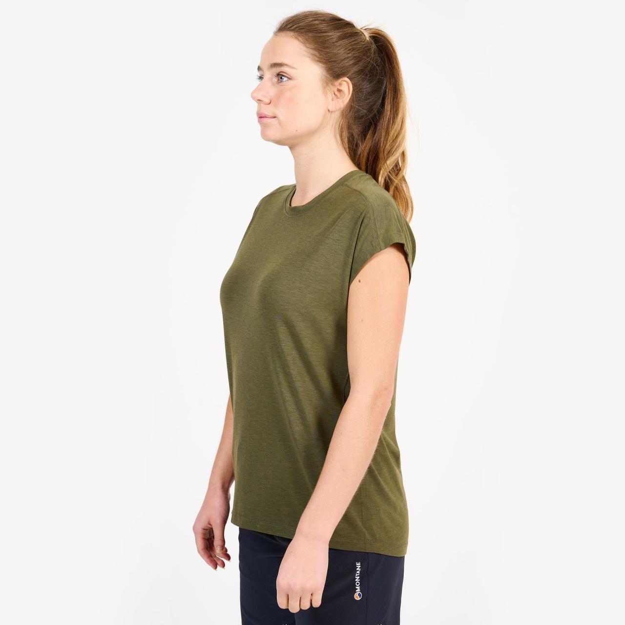 FEM MIRA T-SHIRT-KELP GREEN-UK10/S dámské tričko zelené