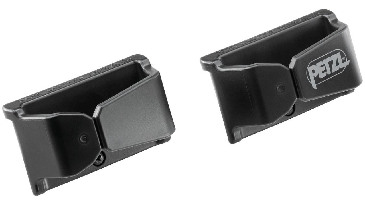 LANYARD CONNECTOR HOLDER BLACK černé držáky spojek - 2 ks
