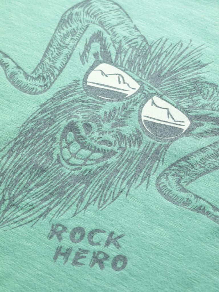 ROCK HERO-GREEN-M pánské tričko zelené
