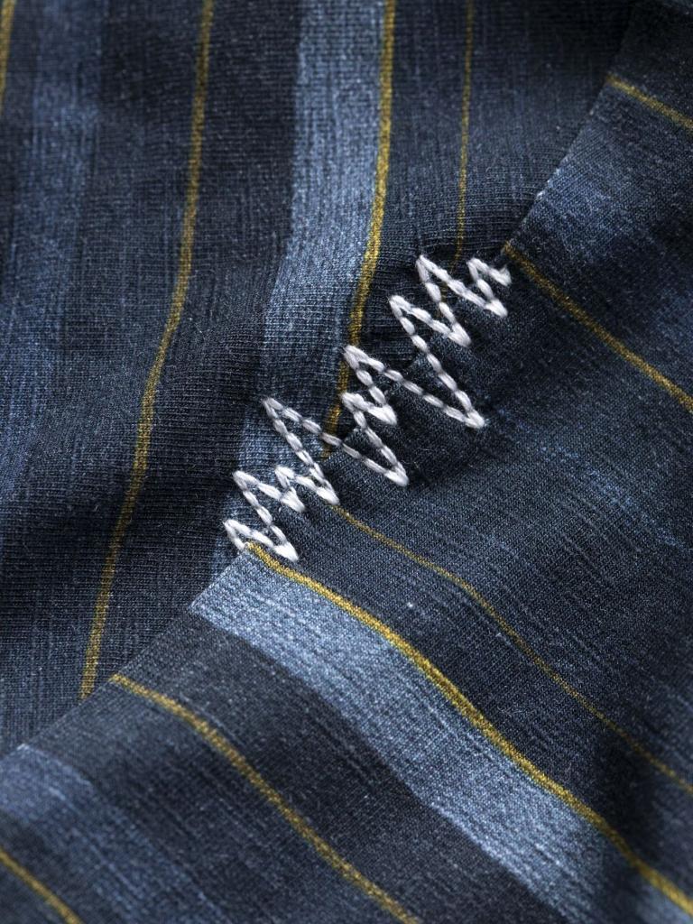 KAMU STRIPES-MULTICOLOR BLUE -M pánské tričko modré
