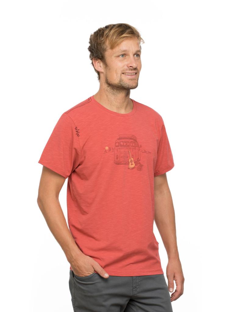 OUT IN NATURE-RED-L pánské tričko červené
