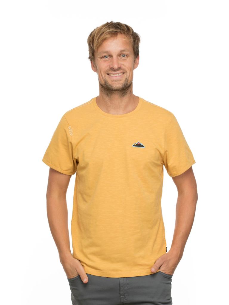 MOUNTAIN PATCH-YELLOW-XL pánské tričko žluté