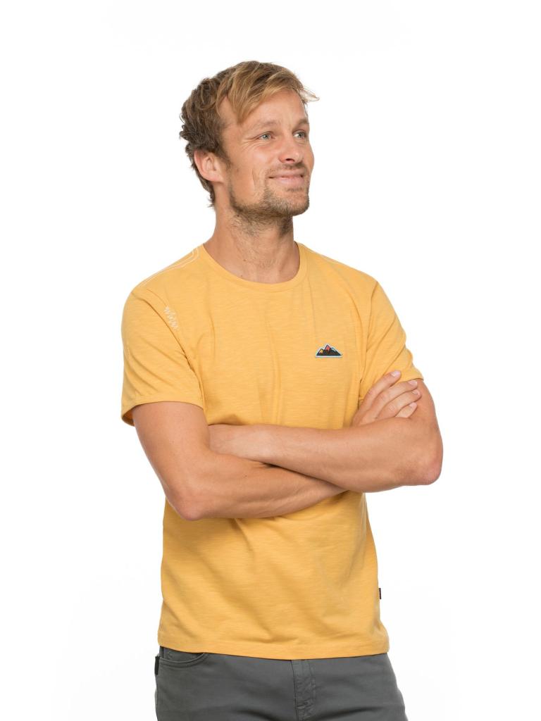 MOUNTAIN PATCH-YELLOW-XXL pánské tričko žluté