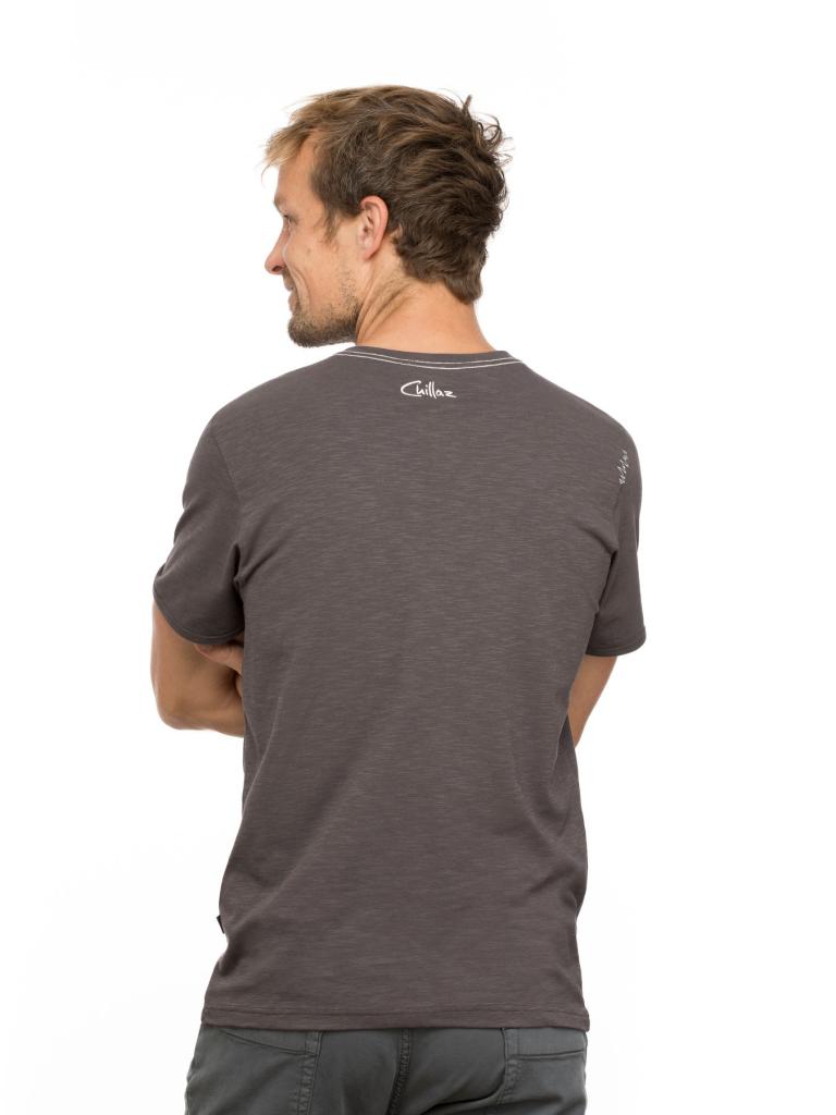 POCKET ORNAMENT-AUBERGINE-XS pánské tričko hnědé