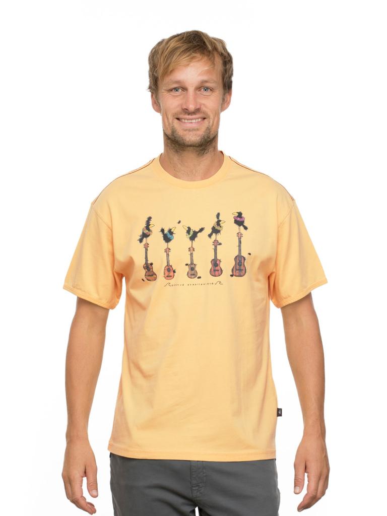 HAWAIIAN CORVUS-YELLOW-XS pánské tričko žluté