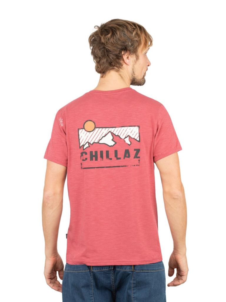 CHILLAZ MOUNTAIN LOGO-RED-M pánské tričko červené