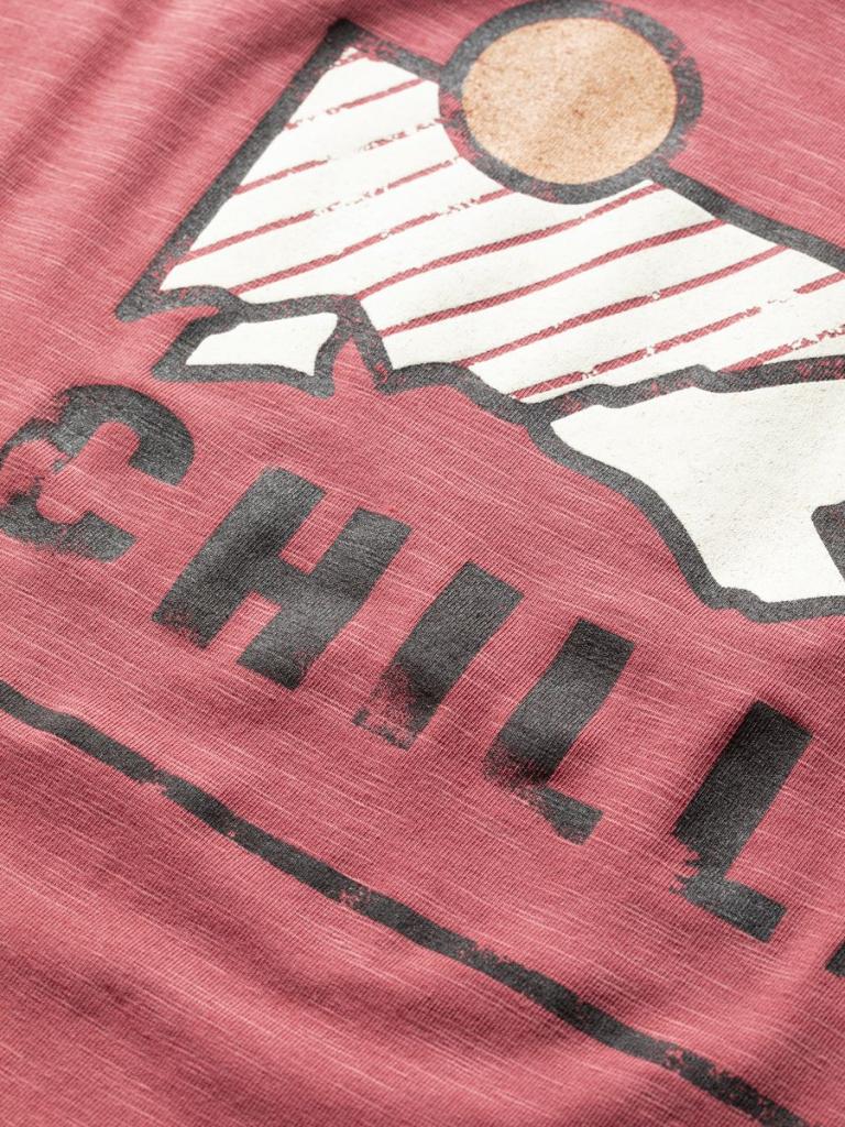 CHILLAZ MOUNTAIN LOGO-RED-M pánské tričko červené