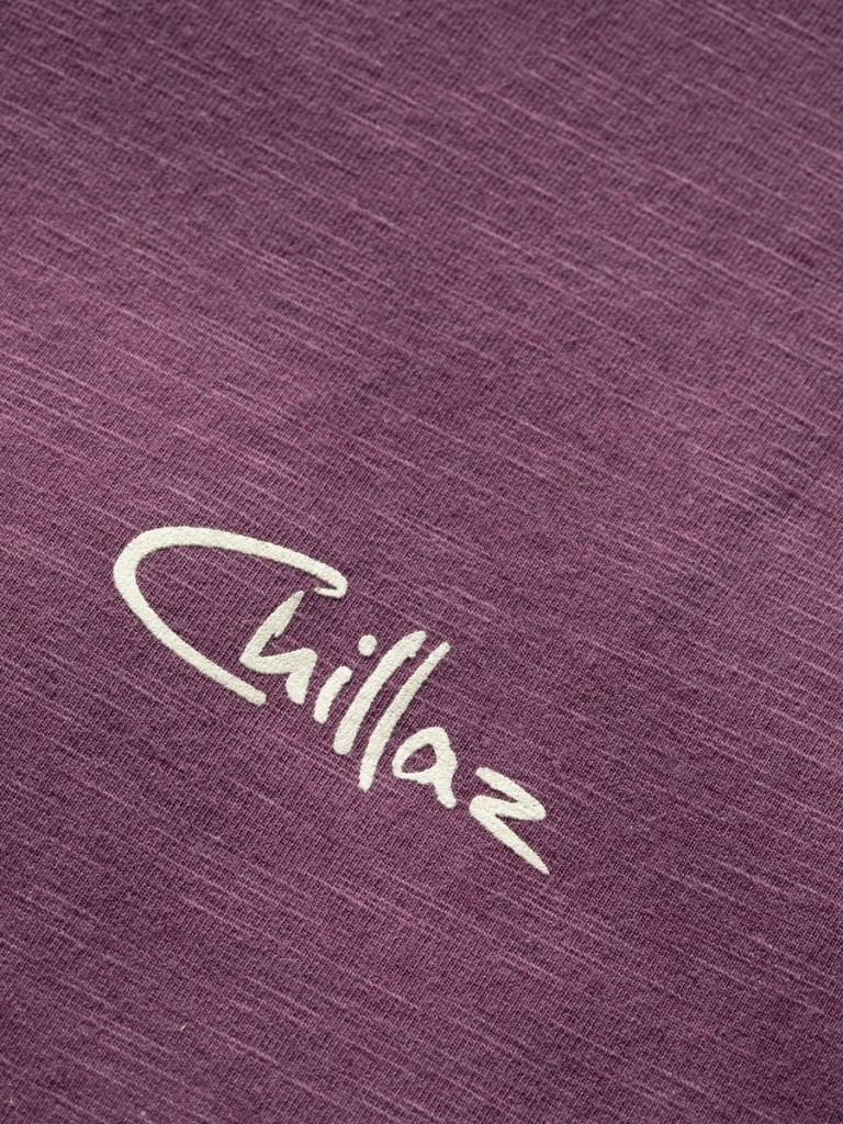 CHILLAZ MOUNTAIN LOGO-DARK BORDEAUX-M pánské tričko tmavě vínové