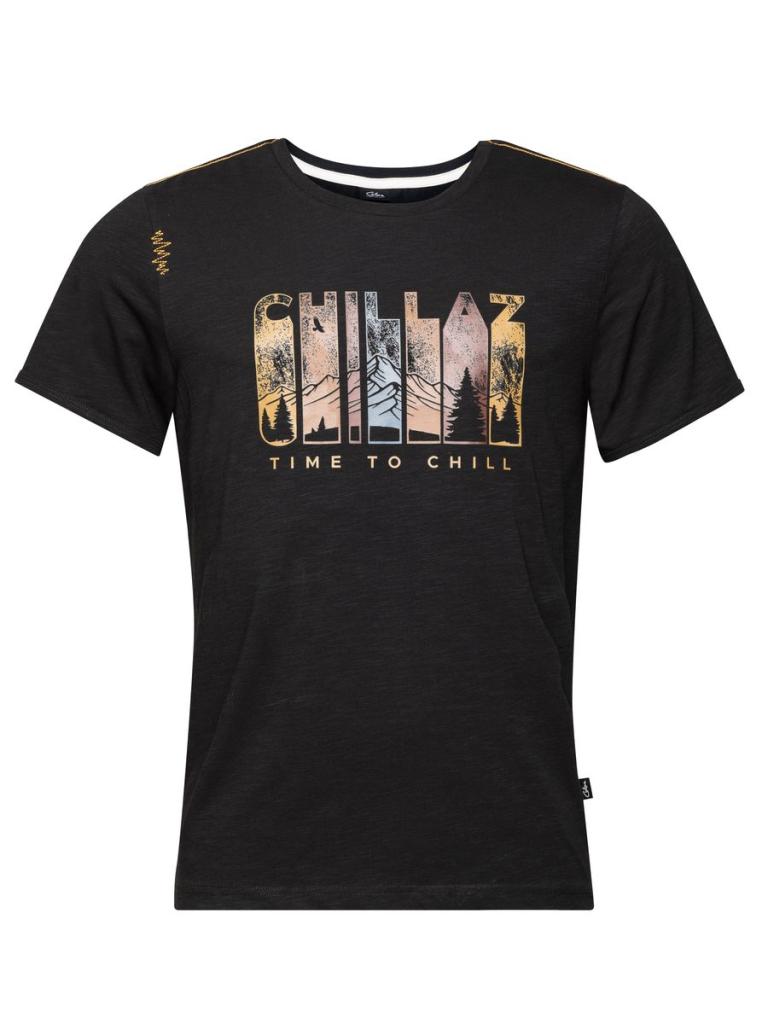 CHILLAZ TIME TO CHILL-BLACK-M pánské tričko černé
