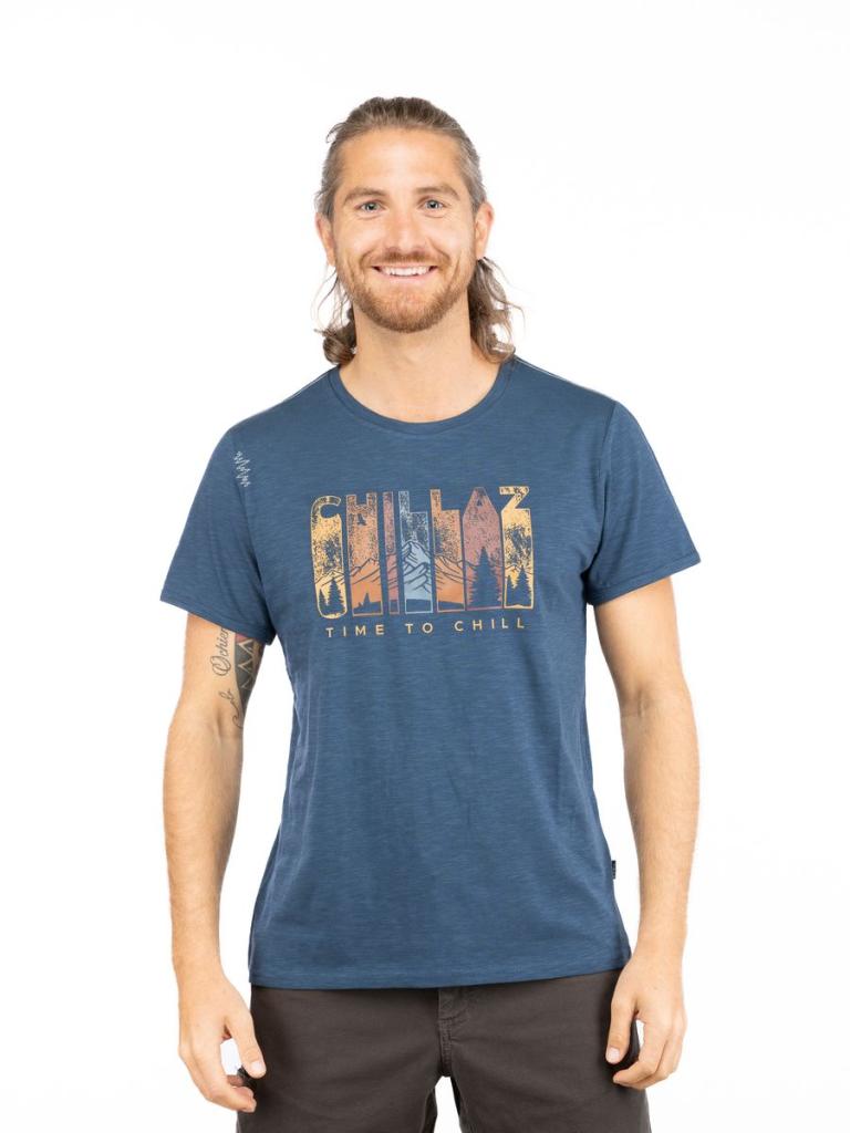CHILLAZ TIME TO CHILL-DARK BLUE-M pánské tričko tmavě modré