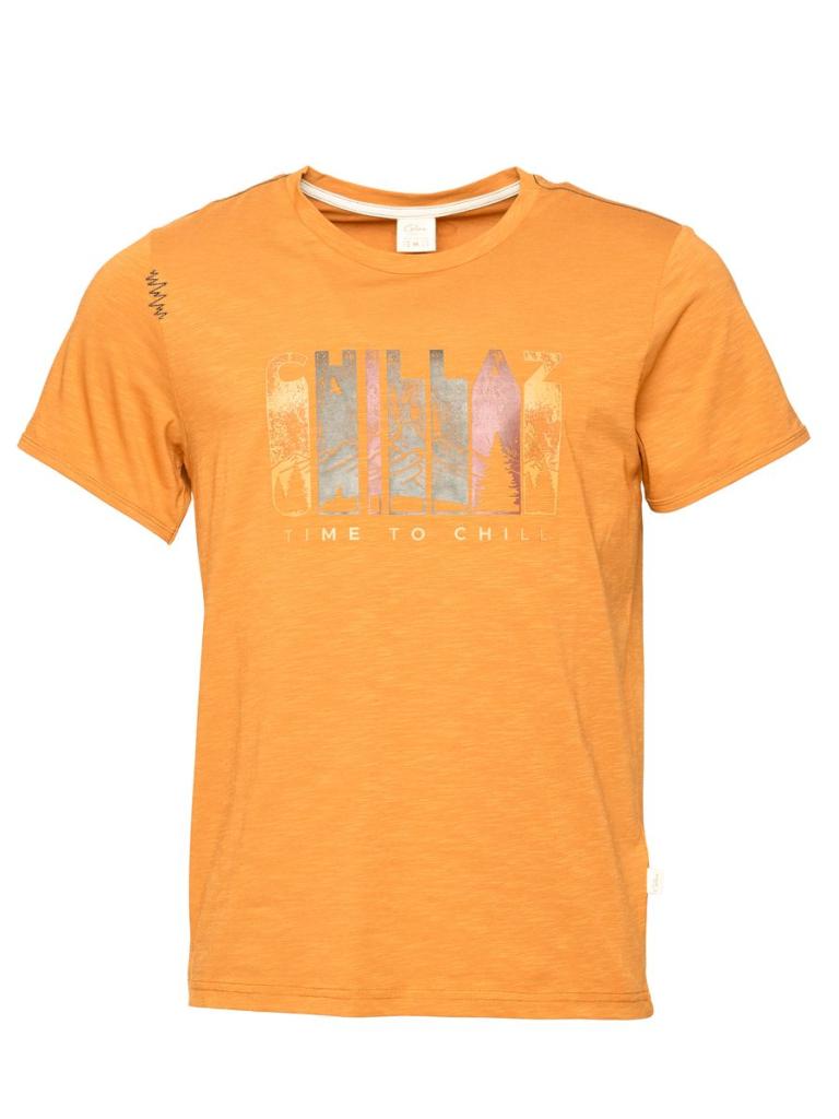 CHILLAZ TIME TO CHILL-ORANGE BROWN-M pánské tričko oranžovo hnědé