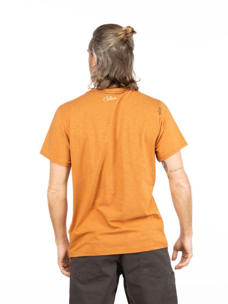 CHILLAZ TIME TO CHILL-ORANGE BROWN-M pánské tričko oranžovo hnědé