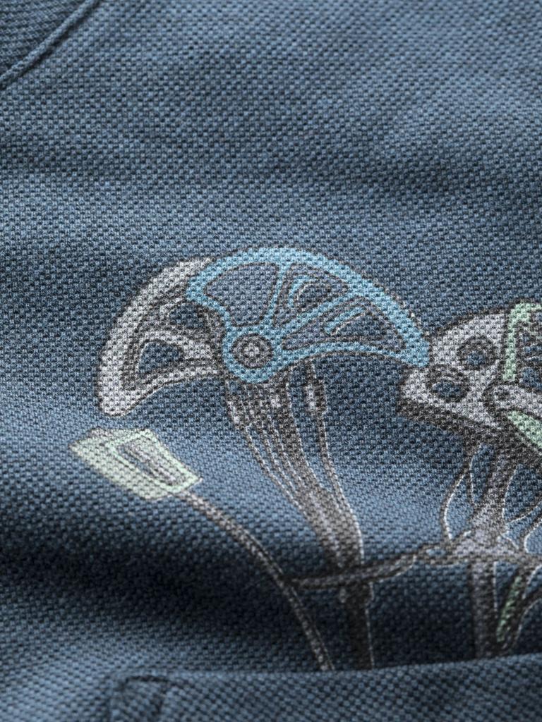 KAPRUN FRIEND-DARK BLUE MELANGE-S pánské triko s dlouhým rukávem tmavě modré
