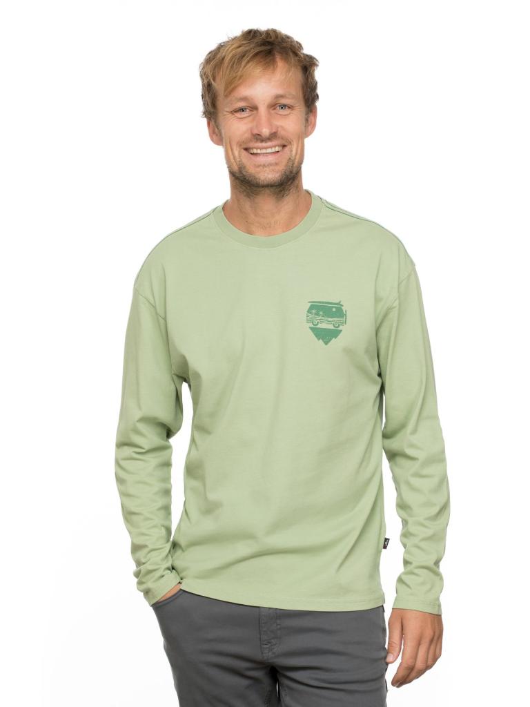 SURF CLIMB BUS-GREEN-M pánské triko s dlouhým rukávem zelené