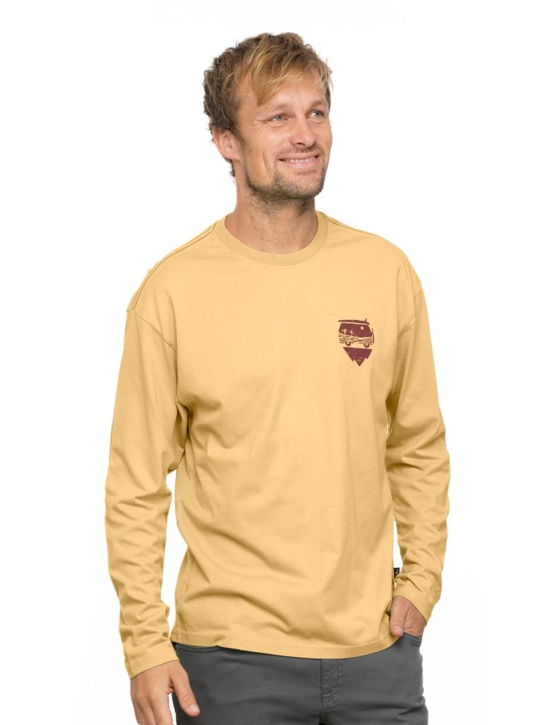SURF CLIMB BUS-YELLOW-S pánské triko s dlouhým rukávem žluté