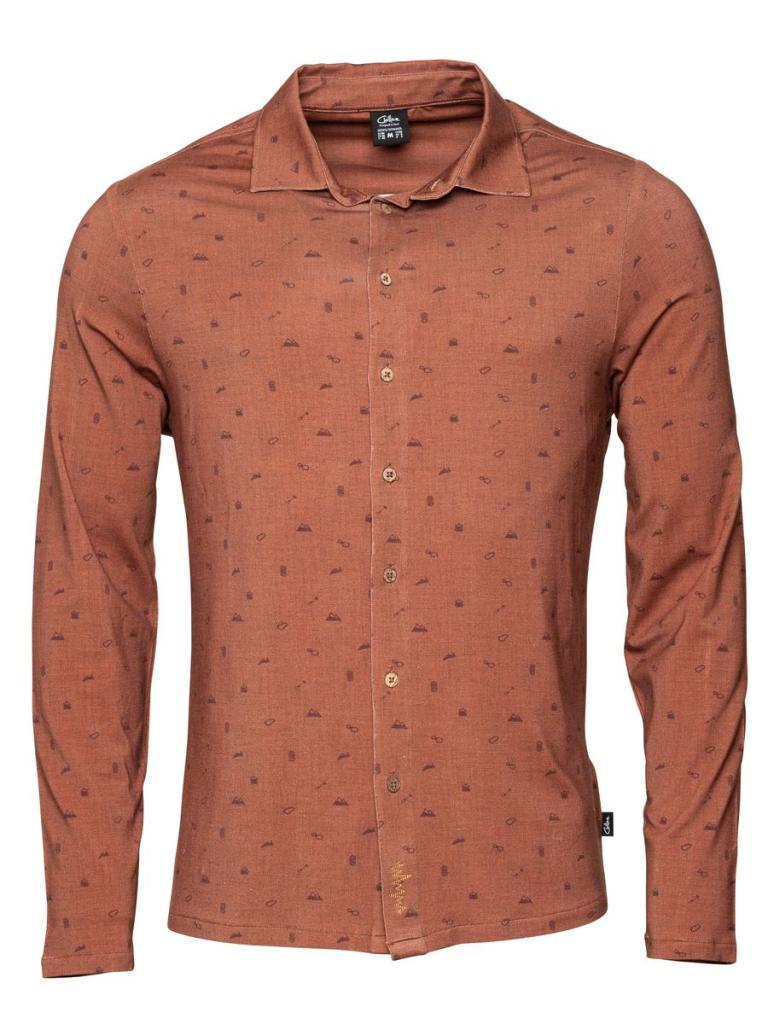 SEBASTIAN 2.0-BRICK-M pánská košile cihlová