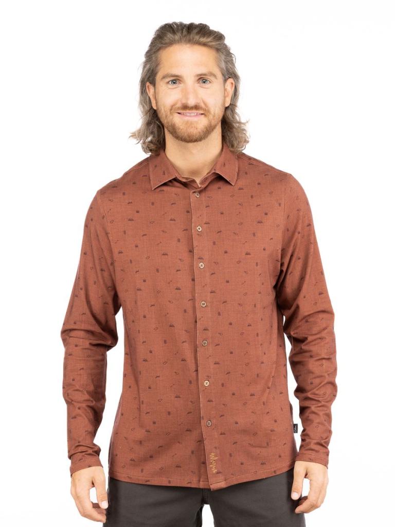 SEBASTIAN 2.0-BRICK-M pánská košile cihlová