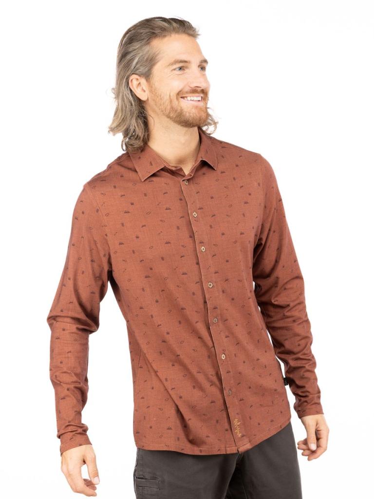 SEBASTIAN 2.0-BRICK-M pánská košile cihlová