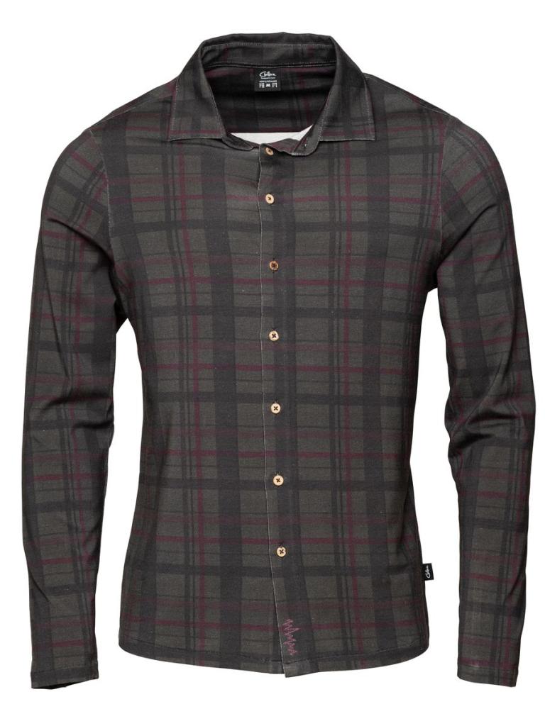 SEBASTIAN 2.0-DARK GREY-M pánská košile tmavě šedá