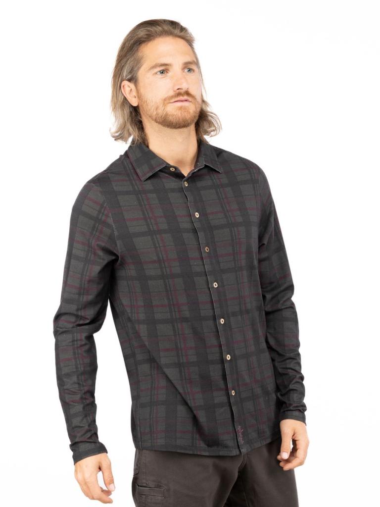 SEBASTIAN 2.0-DARK GREY-M pánská košile tmavě šedá