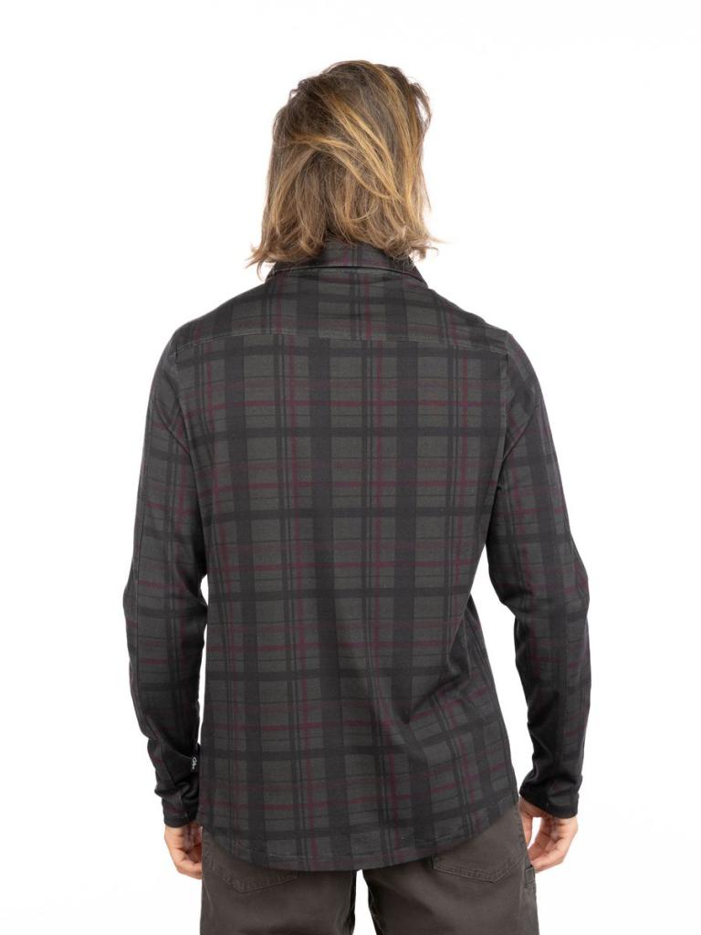 SEBASTIAN 2.0-DARK GREY-M pánská košile tmavě šedá