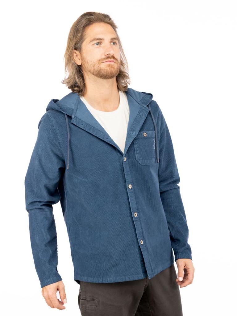 PEAK DISTRICT-DARK BLUE-M pánská košile tmavě modrá