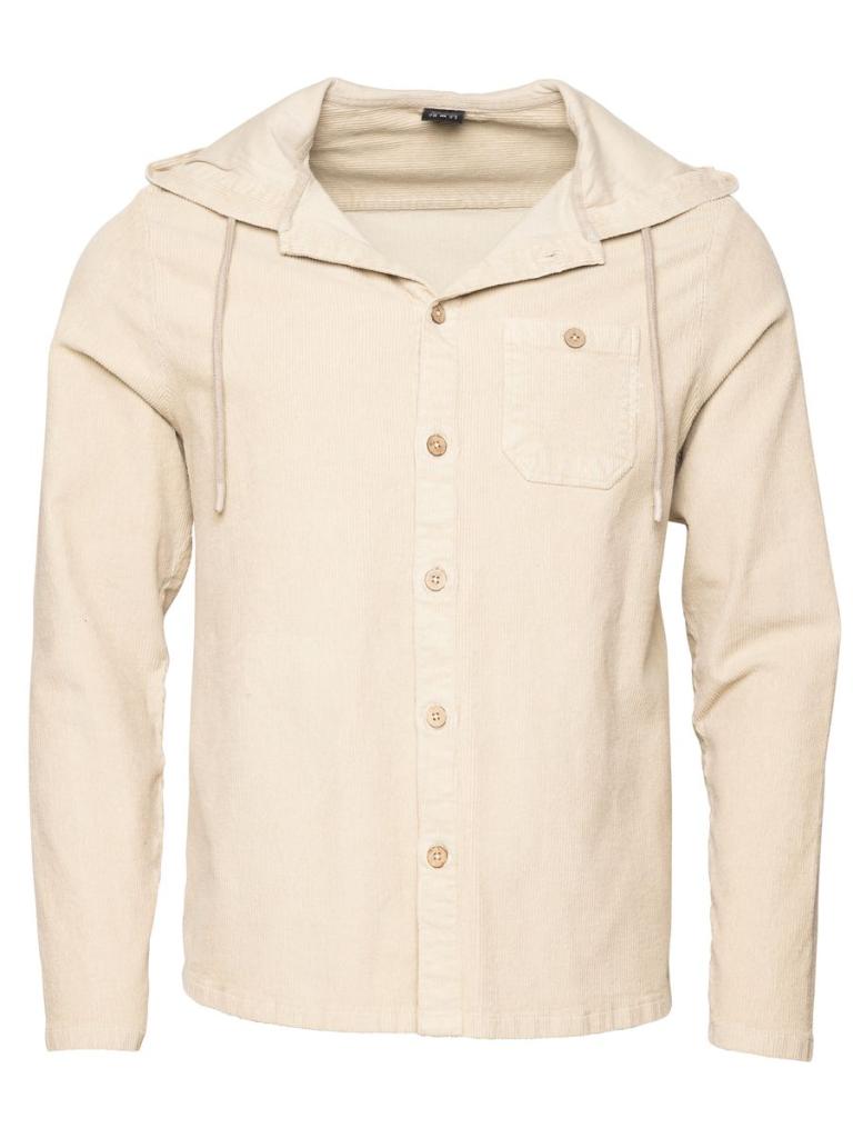 PEAK DISTRICT-DARK SAND-M pánská košile tmavě písková