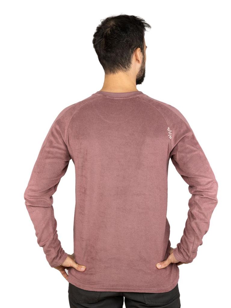 LONDON MOUNTAIN PATCH-WINE-M pánské tričko s dlouhým rukávem vínové