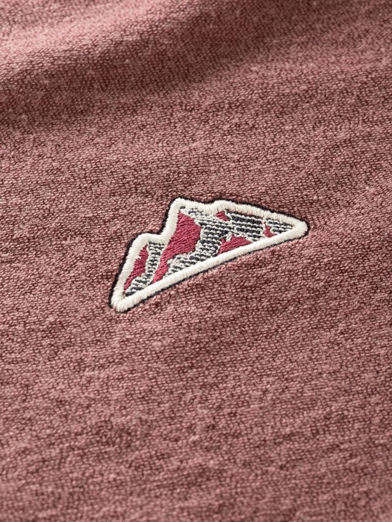 LONDON MOUNTAIN PATCH-WINE-M pánské tričko s dlouhým rukávem vínové